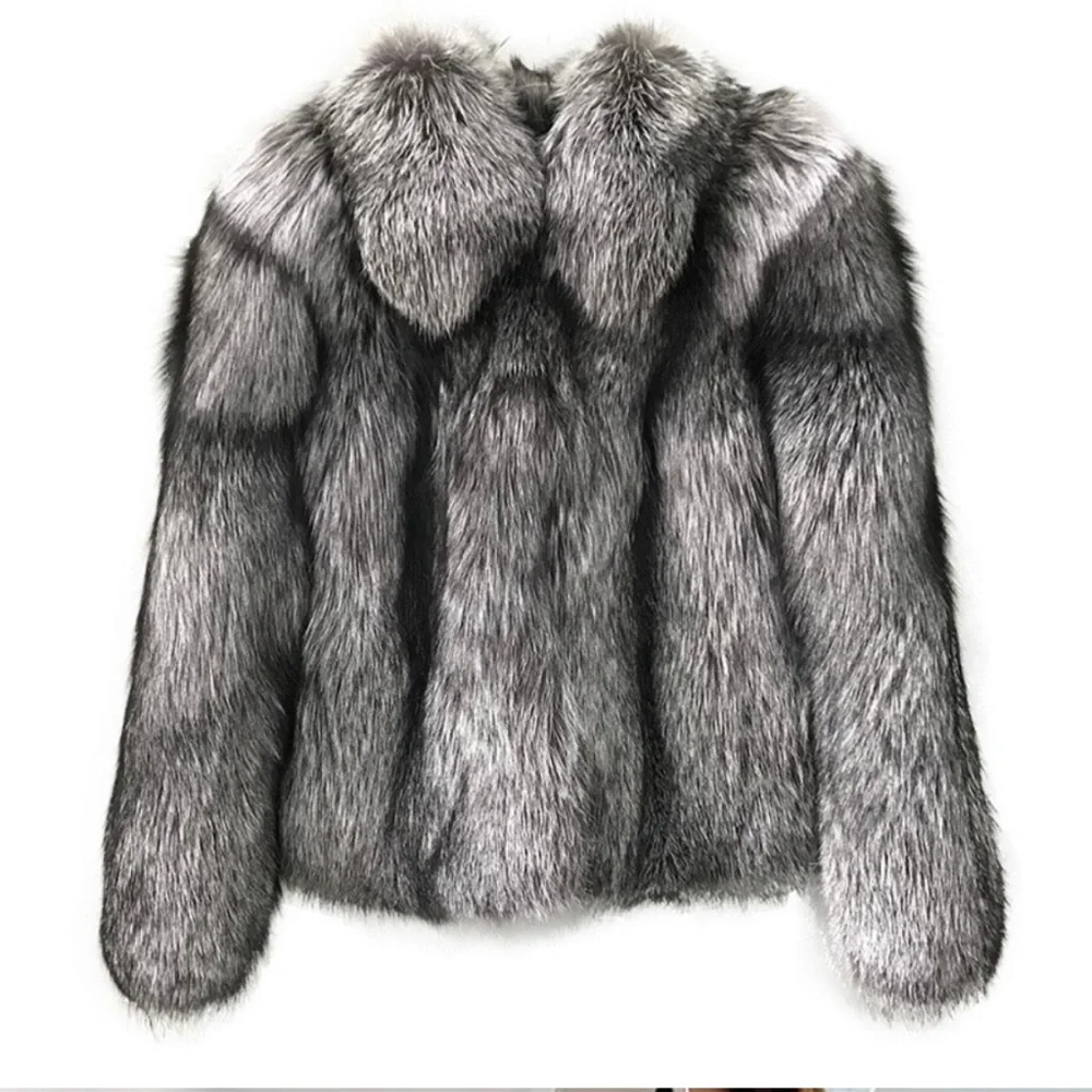 Real Silver Fox Fur BRAND NEW Jacket - Picture 8 of 12